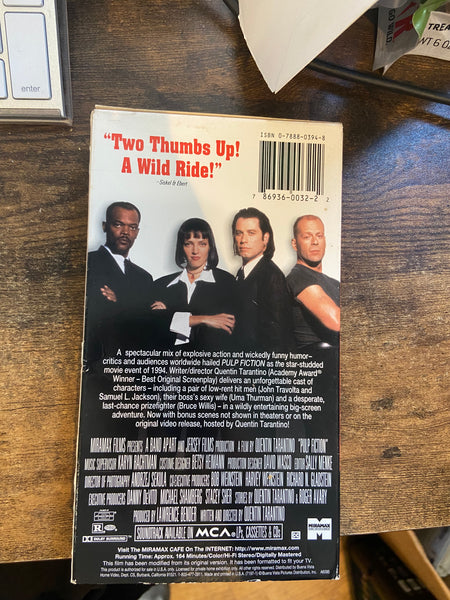 Pulp Fiction (1994) - Used VHS 1996 Collector's Edition Miramax Tape