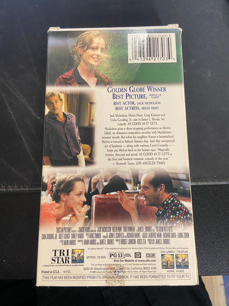 As Good as it Gets (1997) - Used VHS 1997 Tristar Tape