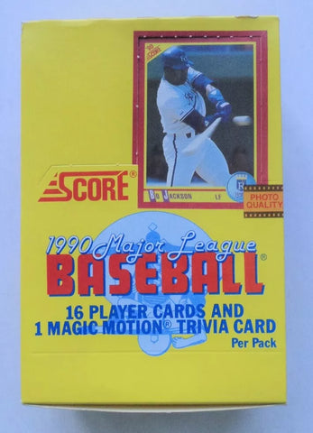 (1) One Pack - New Sealed 1990 SCORE MLB Baseball Trading Cards - 16 Cards