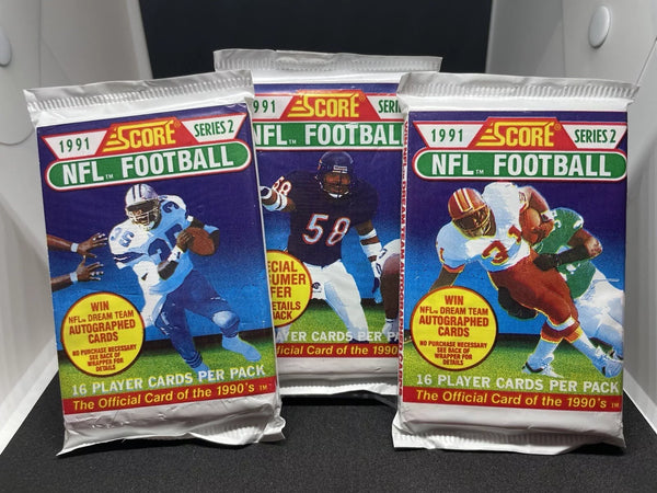 (1) One Pack - 1991 SCORE Series 2 NFL Football Trading Card - 16 Cards