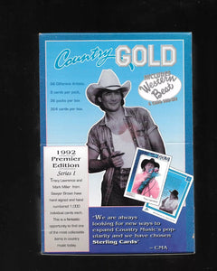 (1) One Pack - 1992 CMA STERLING Country Gold Trading Card Music - 9 Cards