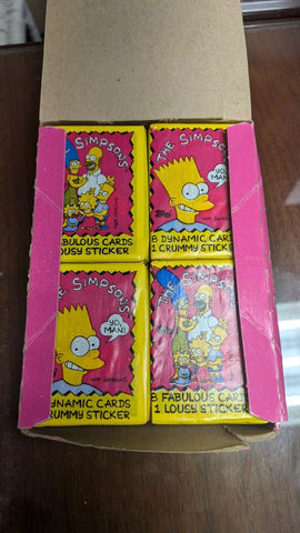 (1) One Pack - New 1990 Topps Matt Groening The Simpsons BART Trading Card - 8 Cards & 1 Sticker