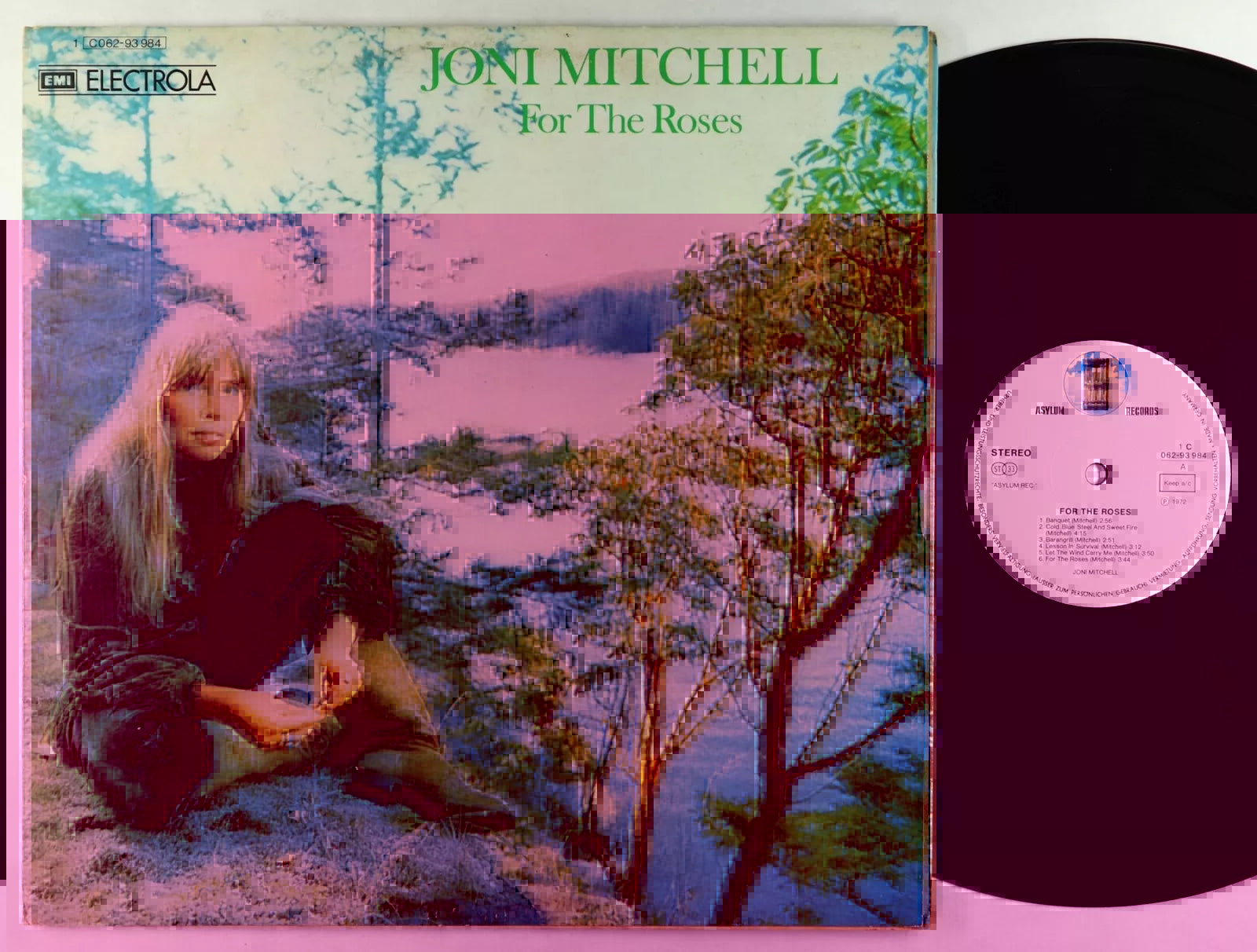 Joni Mitchell - For the Roses - VG+ LP Record 1972 Asylum Germany Vinyl - Soft Rock / Folk Rock