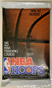 (1) One Pack - 1991-1992 NBA HOOPS Series 1 / I Basketball Trading Card - 15 Cards