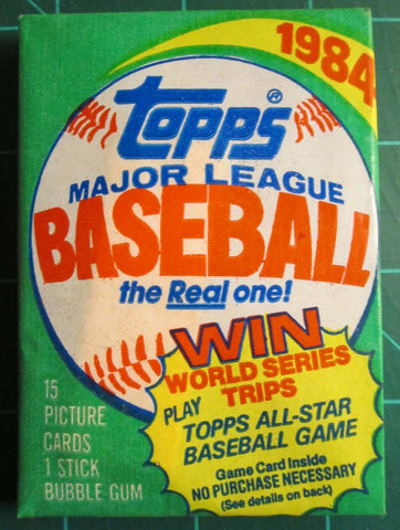 (1) One Pack - New Sealed Topps 1984 MLB Baseball Trading Card Pack - 15 Cards